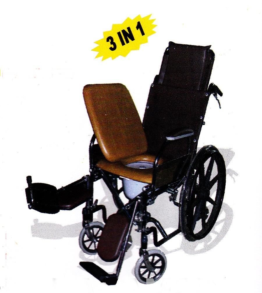 Kursi Roda Wheel Chair SHIMA DECLINED COMMODE WHEEL CHAIR SM
