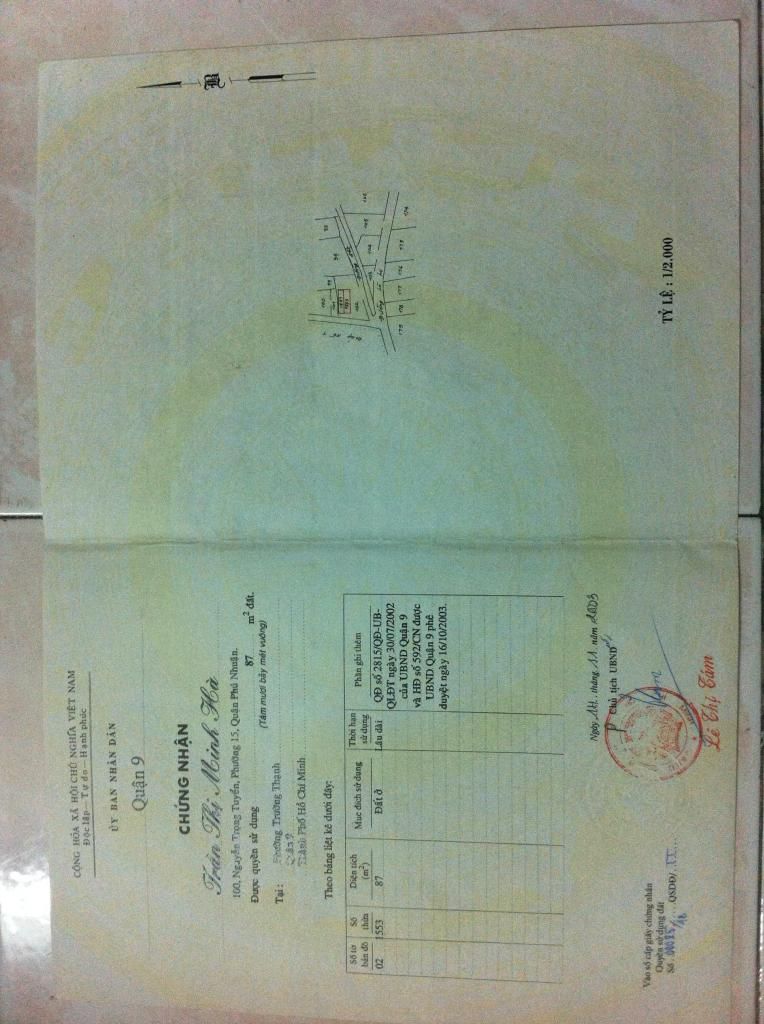 Căn hộ thô (73m2)chung cư dự án Cao Ốc Xanh, Nam Hòa Quận 9 vào ở lun