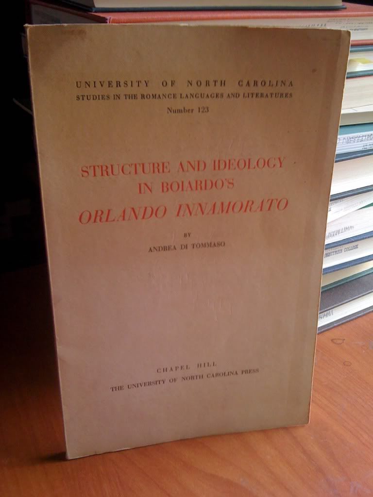 Image for Structure and Ideology in Boiardo's Orlando innamorato (North Carolina Studies in the Romance Languages and Literatures)