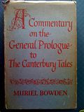 Image for A Commentary on the General Prologue to The Canterbury Tales by Muriel Bowden