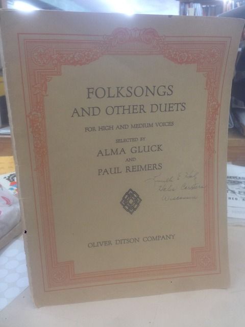 Folksongs and Other Duets for High and Medium Voices, Alma Gluck, Paul Reimers, Editors Folksongs and Other Duets for High and Medium Voices, Alma Gluck, Paul Reimers, Editors