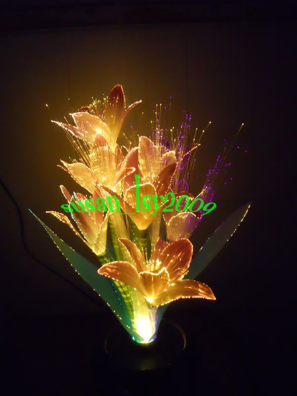 Orchid Flower Color Changing Fiber Optic Lamp potted home decor lamp