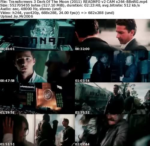 Transformers 3 Dark Of The Moon (2011) READNFO v2 CAM x264-BBnRG (UsaBit com) preview 0