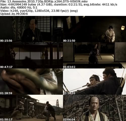 13 Assassins (2010) 720p BDRip x264 DTS-ViSiON