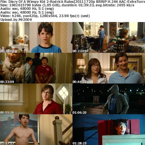 Diary of a Wimpy Kid: Rodrick Rules (2011) 720p BRRiP H.264 AAC-ExtraTorrentRG