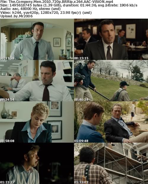The Company Men (2011) BRRip 720p x264 - ViSiON The Company Men (2011) BRRip 720p x264 - ViSiON