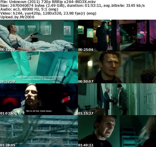 Unknown (2011) 720p BRRip x264-iND3X