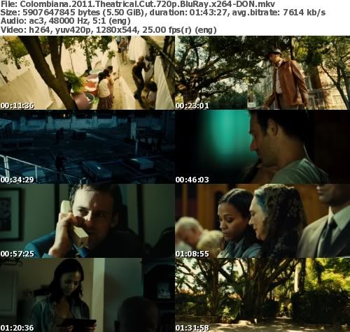 Colombiana (2011) Theatrical Cut 720p BluRay x264-DON