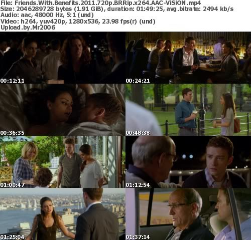 Friends With Benefits (2011) 720p BRRip x264 AAC - ViSiON
