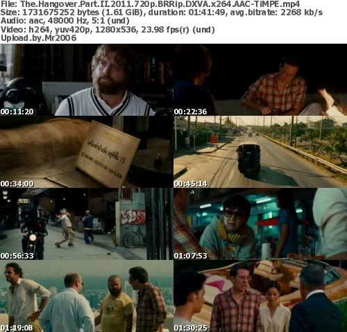 The Hangover Part II (2011) 720p BRRip DXVA x264 AAC - TiMPE