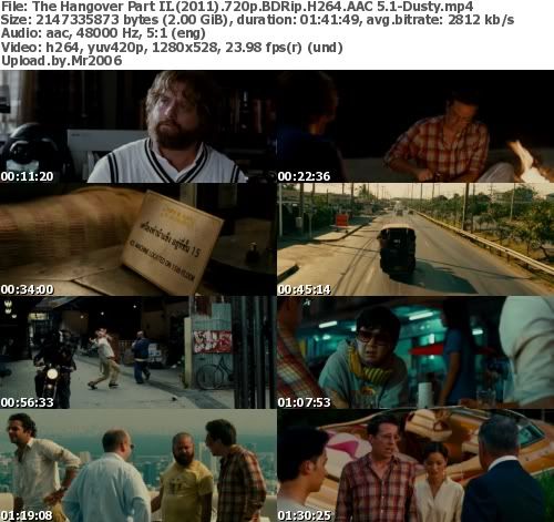 The Hangover Part II (2011) 720p BDRip H264 AAC - Dusty