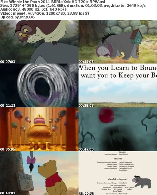 Winnie The Pooh (2011) BRRip XvidHD 720p-NPW