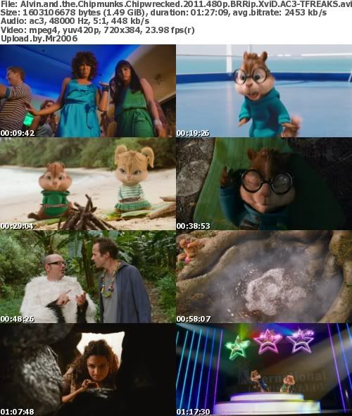 Alvin and the Chipmunks: Chipwrecked (2011) 480p BRRip XviD AC3-TFREAKS