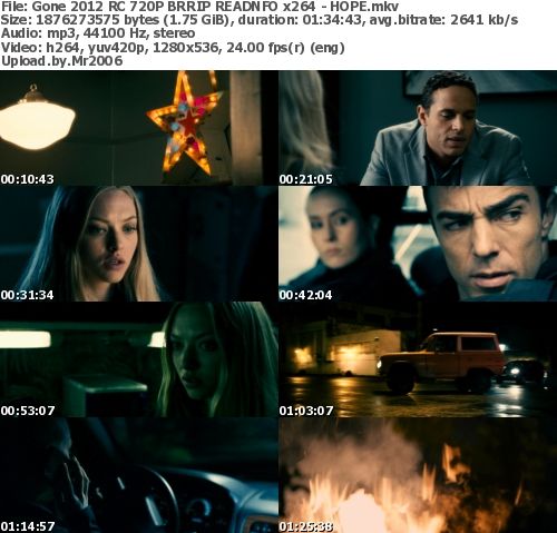 Gone (2012) RC 720p BRRip READNFO x264 - HOPE Gone (2012) RC 720p BRRip READNFO x264 - HOPE