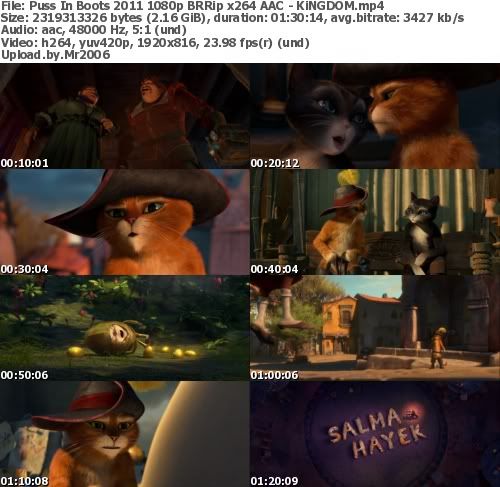 Puss In Boots (2011) 1080p BRRip x264 AAC - KiNGDOM Puss In Boots (2011) 1080p BRRip x264 AAC - KiNGDOM