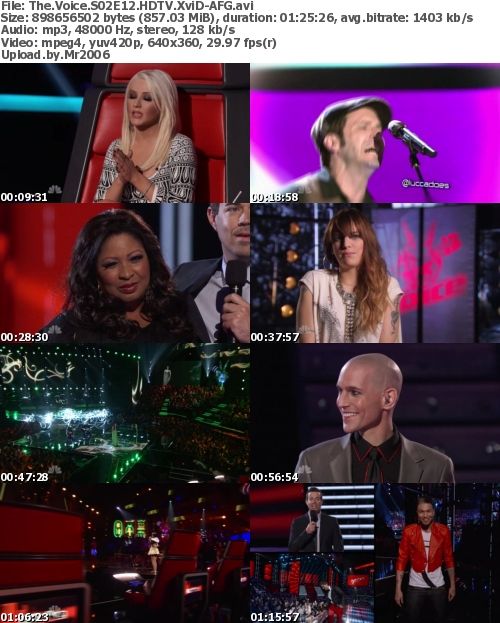 The Voice S02E12 HDTV XviD-AFG The Voice S02E12 HDTV XviD-AFG