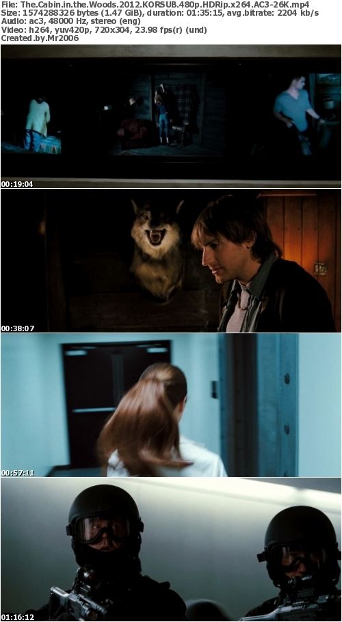 The Cabin in the Woods (2012) KORSUB 480p HDRip x264 AC3-26K