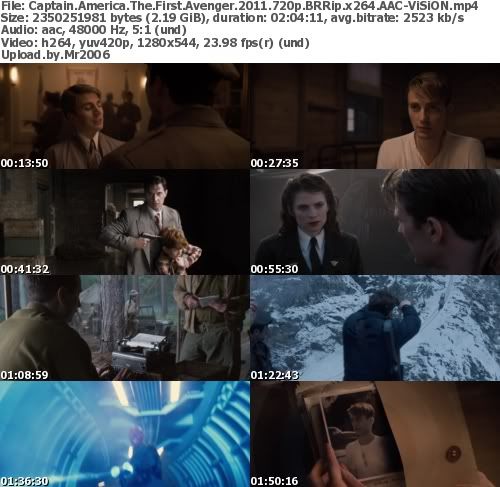 Captain America: The First Avenger (2011) 720p BRRip x264 AAC-ViSiON
