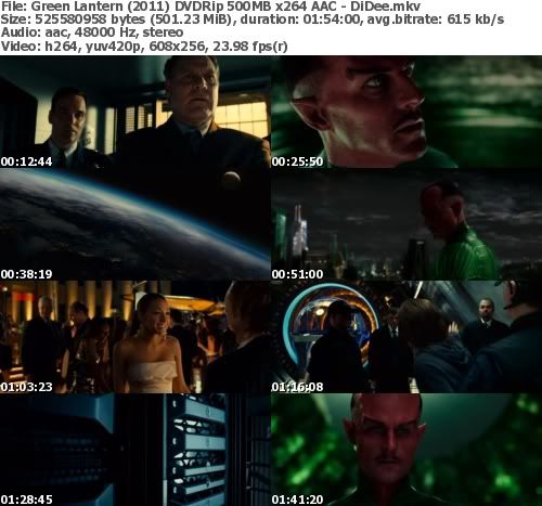 Green Lantern (2011) DVDRip 500MB x264 AAC - DiDee