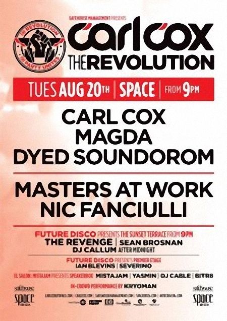 Carl Cox – Live @ The Revolution (Space, Ibiza) – 20.08.2013 ...