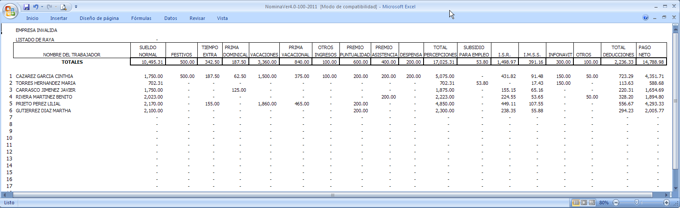 Programa Calculo De Nominas En Excel 2008-2013 Automatizado ...