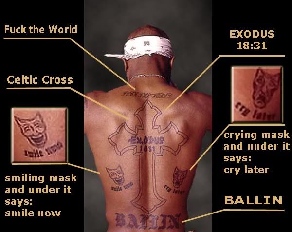 2pac tattoos cross. health risks of tattoos do