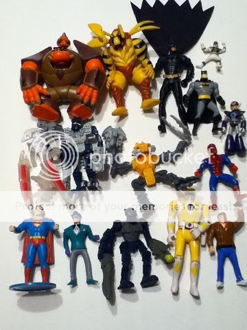   Super Hero Action Figures. Batman,Superman,Spiderman,Bionicles.  