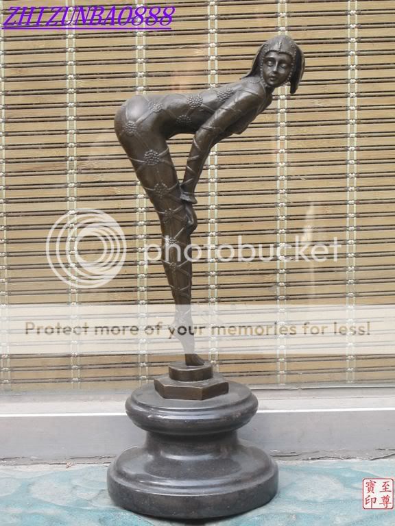 13.5Western Art Bronze Marble stoop down Hip Training Ballet feet 