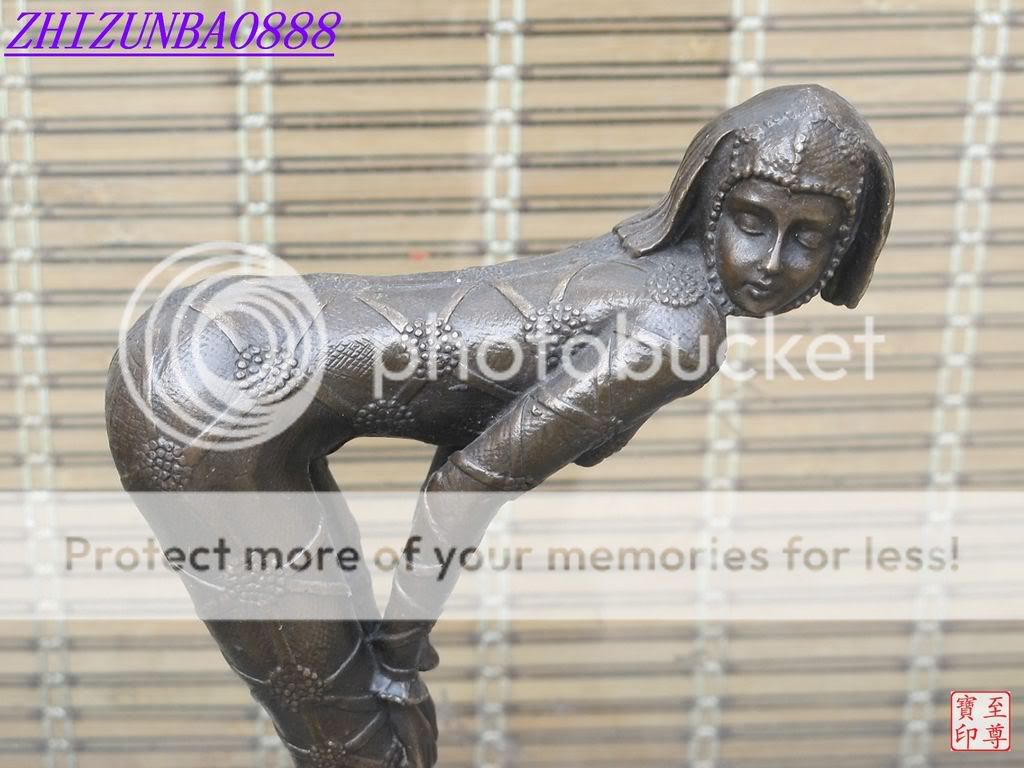 13.5Western Art Bronze Marble stoop down Hip Training Ballet feet 