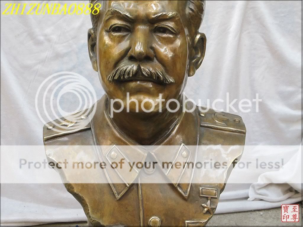 20"Large Western Bronze Soviet Union Statesman Statue Stalin Josef Stalin  