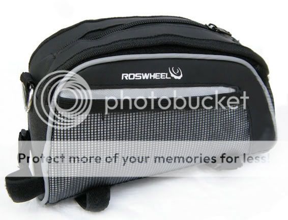 New Bike Bicycle Cycling Frame Pannier Front Tube Bag Waterproof Gray 