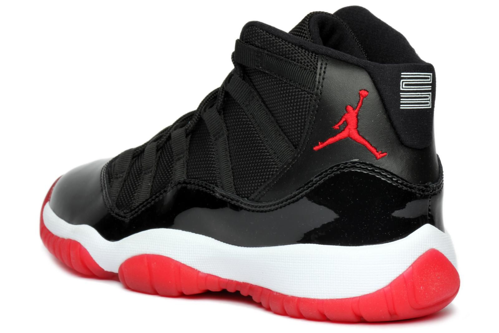 Air Jordan Kids Grade School 11 Retro (Gs) Bred Black Red 378038-010