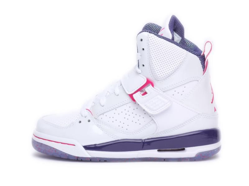 Jordan Kids Girls Flight 45 High Gs White Blue 524864 116  