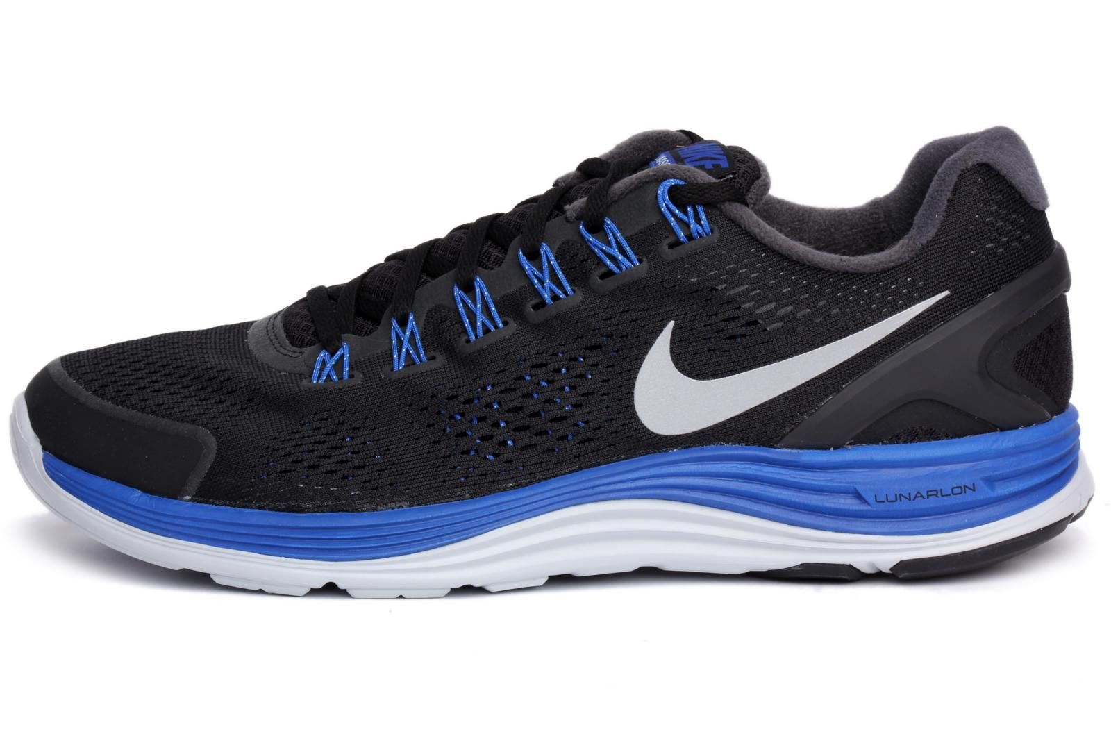 Nike Mens Lunarglide 4 Black Royal Silver 524977 004