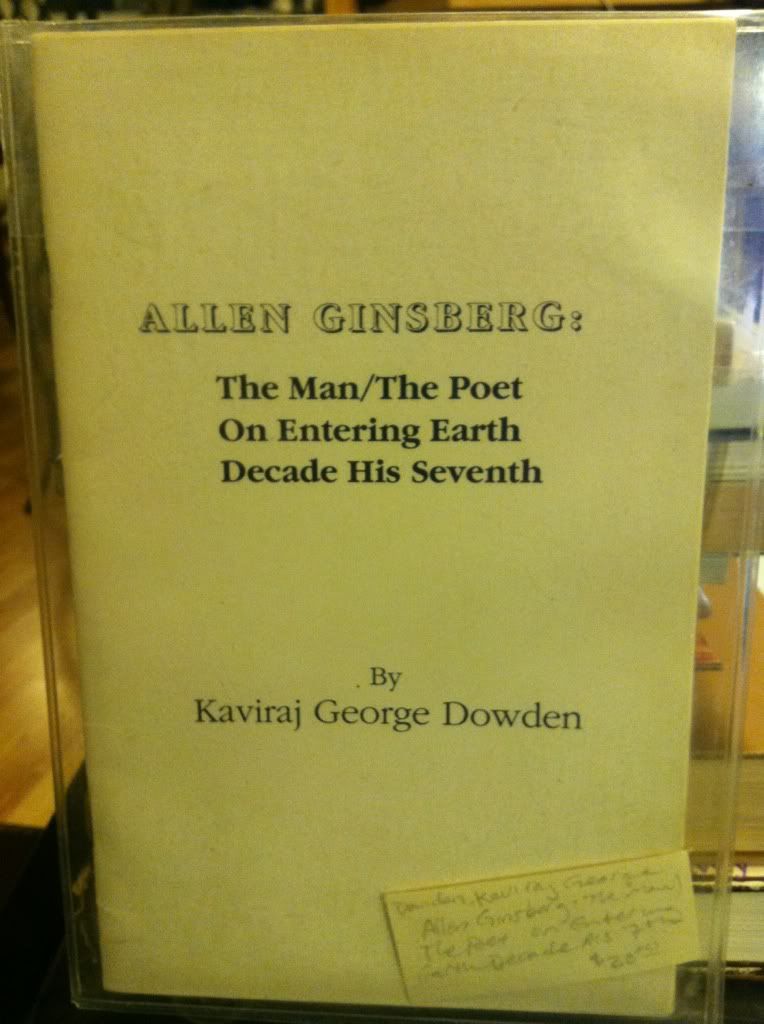 Allen Ginsberg: The Man/The Poet on Entering Earth Decade His Seventh, Dowden, George Kaviraj Allen Ginsberg: The Man/The Poet on Entering Earth Decade His Seventh, Dowden, George Kaviraj