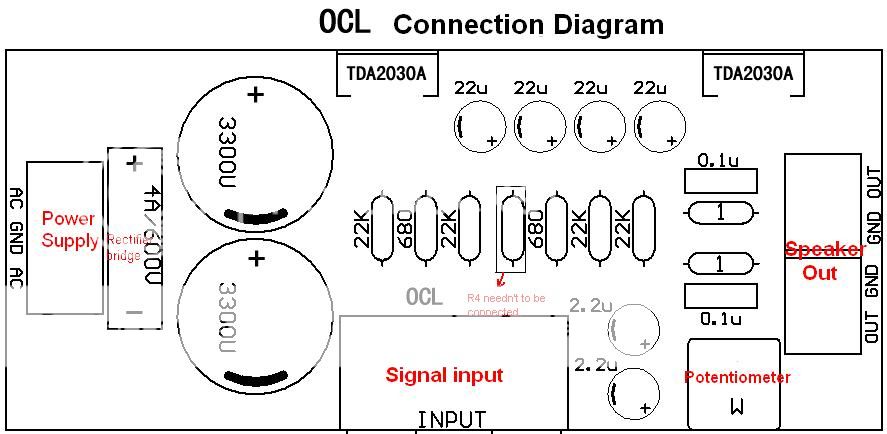TDA2030A Audio Power Amplifier DIY Kit Components OCL 18W x 2 BTL 36W