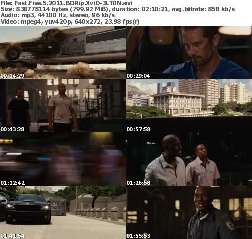 Fast Five 5 (2011) BDRip XviD - 3LT0N Fast Five 5 (2011) BDRip XviD - 3LT0N