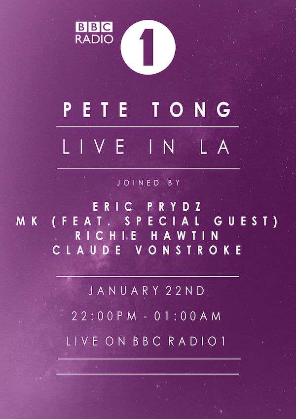 Pete Tong, Eric Prydz, MK, Claude Vonstroke Set to Take Over L.A with the BBC 