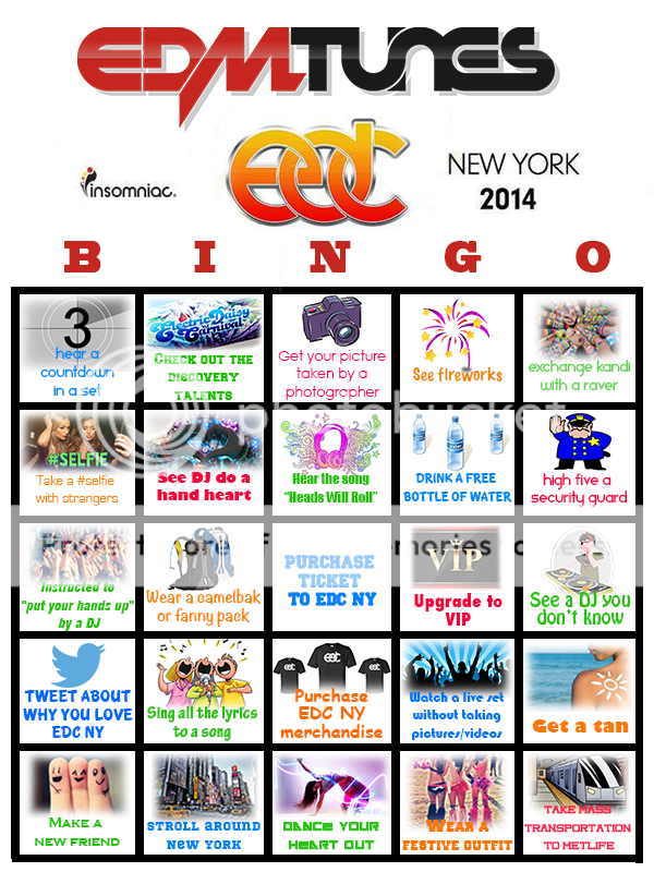EDC NY Bingo Board