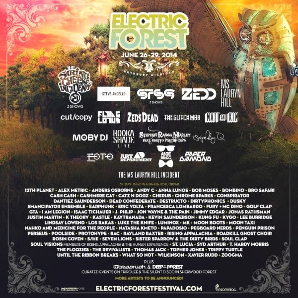 Electric Forest Announces Phase 2 Lineup EDMTunes